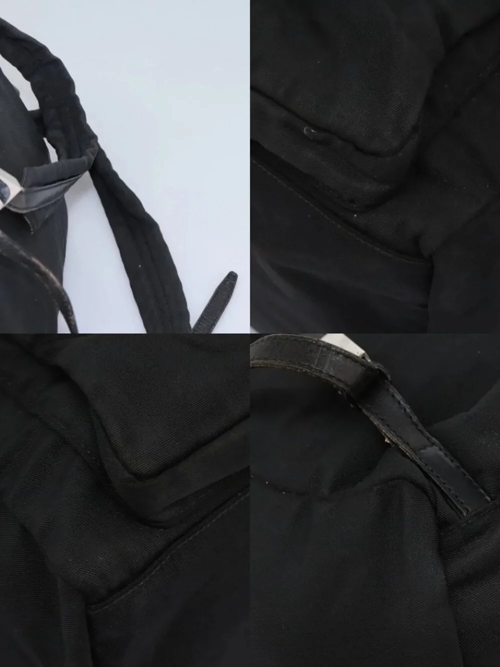 GUCCI Backpack Nylon Black Auth 117288